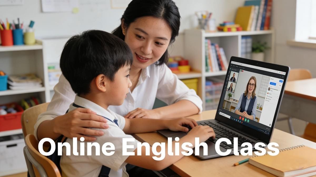 藝美學老師陪伴TutorABC線上英語課 小一小二自主學習引導 新店國小素養共學