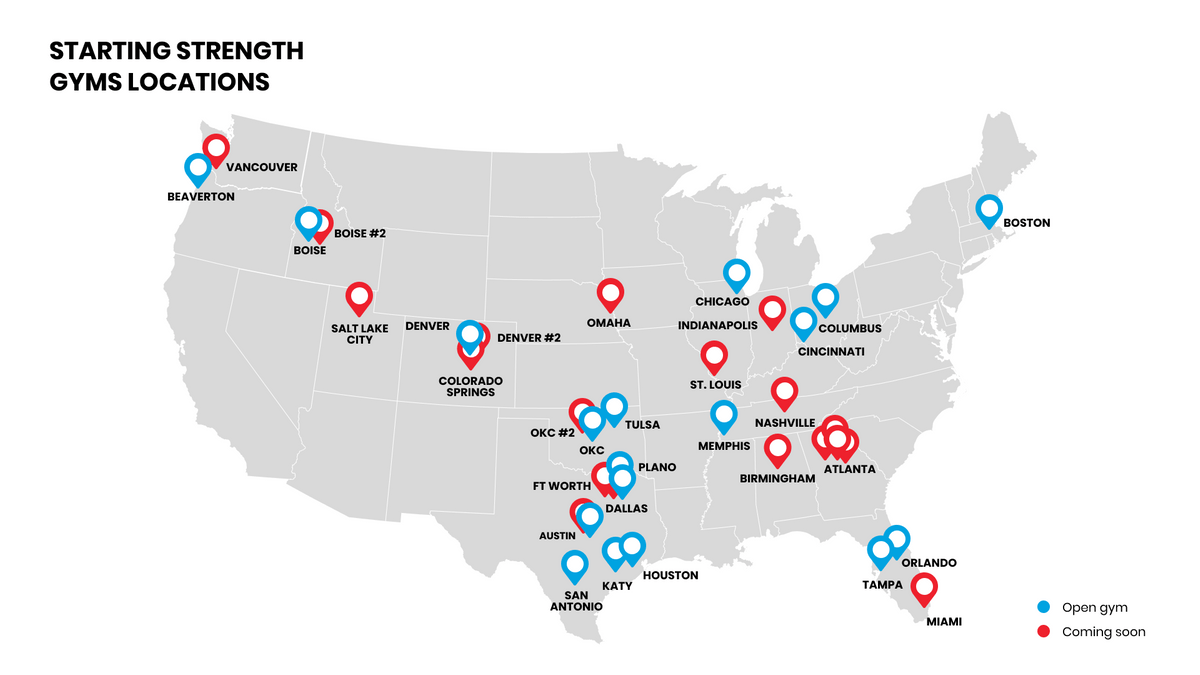 Starting Strength Gyms Locations