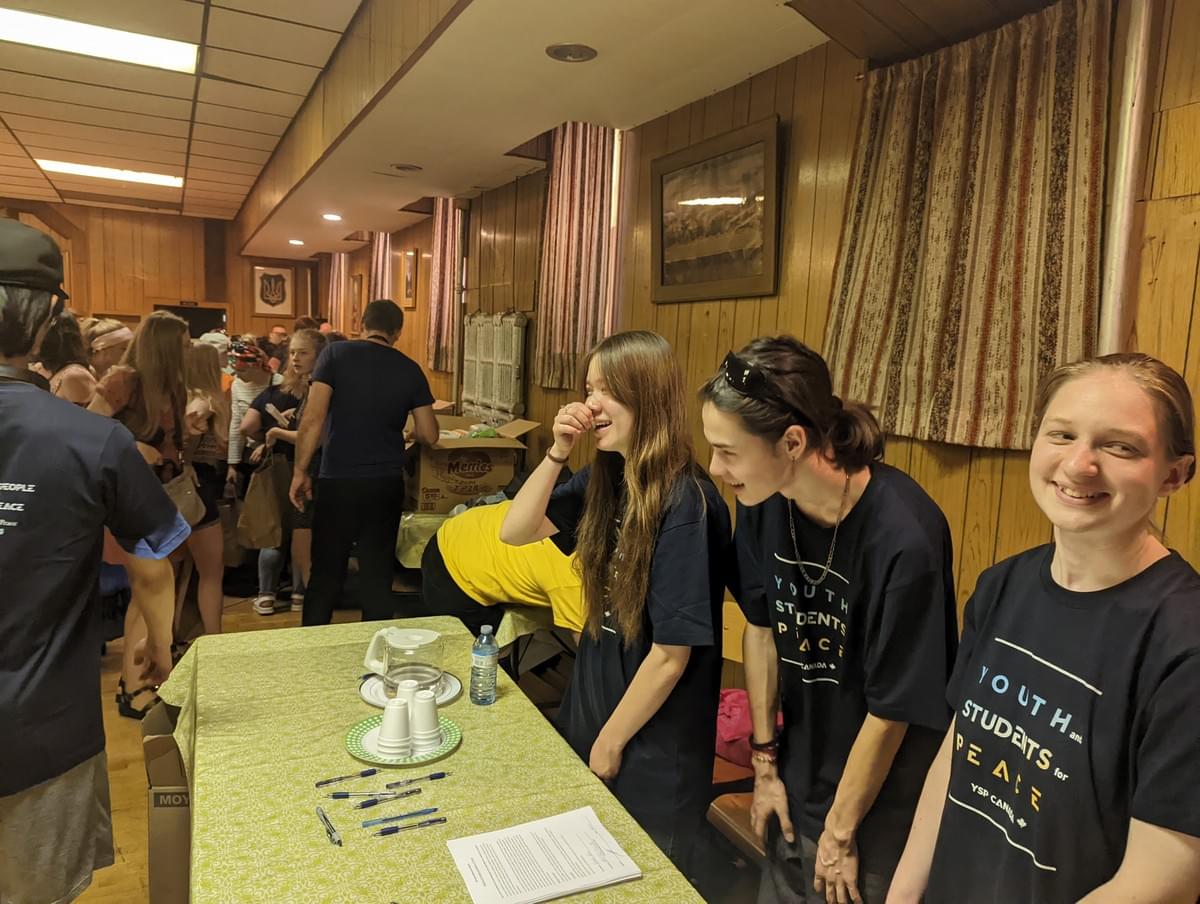 Distributing Bedding to Ukrainian Refugees