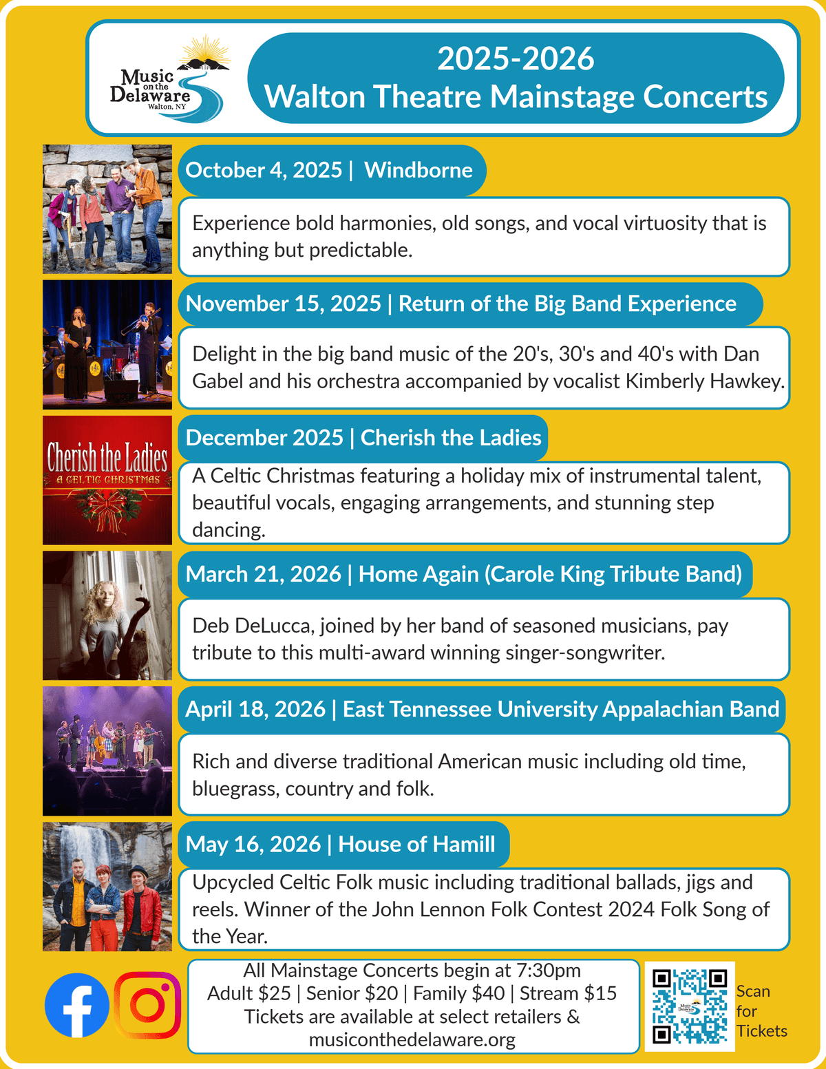 Music on the Delaware Mainstage Concerts 2025-2026