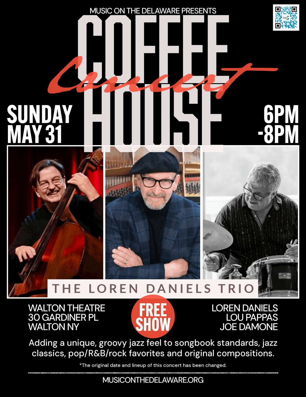 The Loren Daniels Coffeehouse Concert Poster
