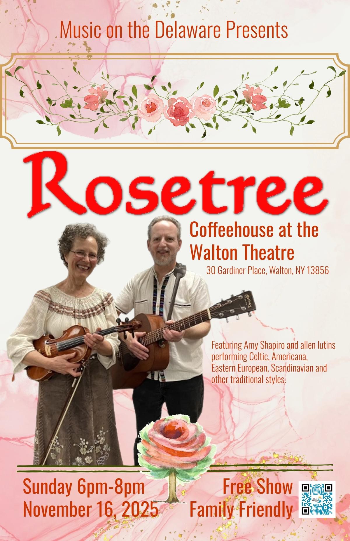 Rosetree Coffeehouse Concert Poster