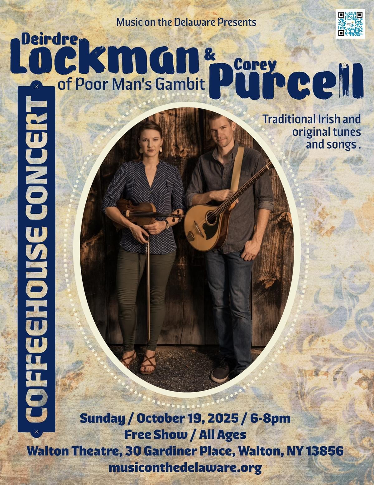Deirdre Lockman & Corey Purcell Concert Poster