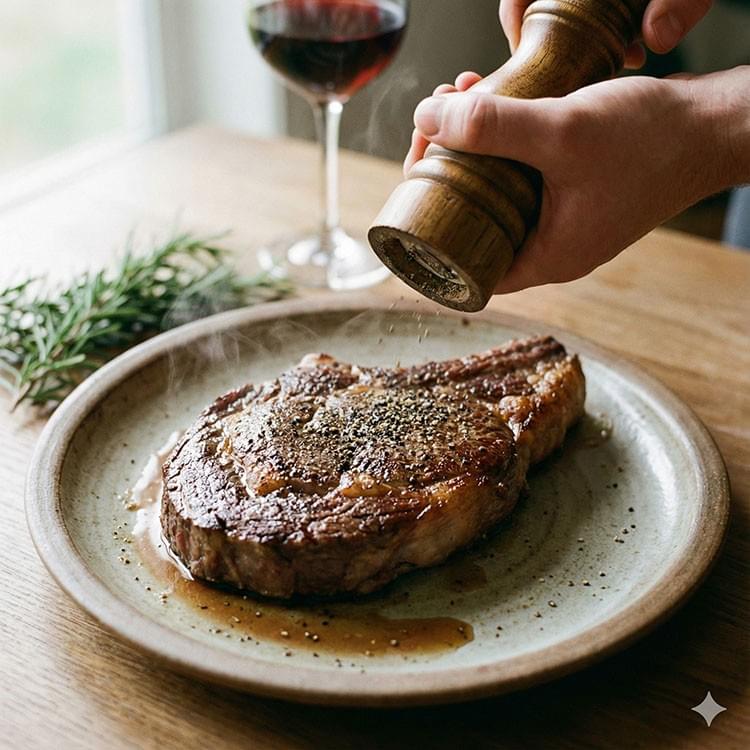 建議起鍋靜置後再撒上現磨黑胡椒