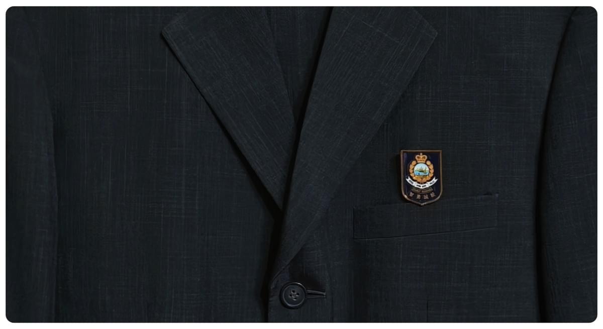 少警校徽胸章(金屬)