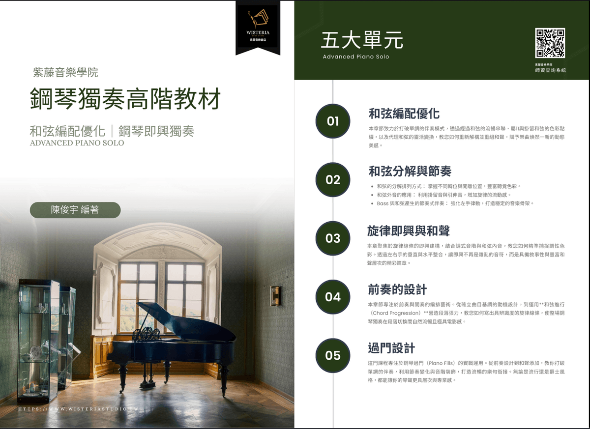 【第一屆「流行鋼琴獨奏」師資培訓班 3/2開課！】