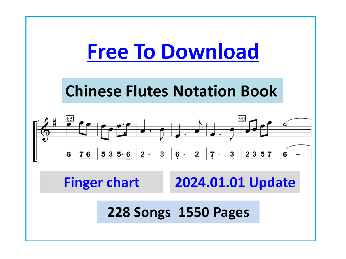 Xiao Flute Notes.pdf Chinese Flutes Score Sheet Music Number Notation Free Download