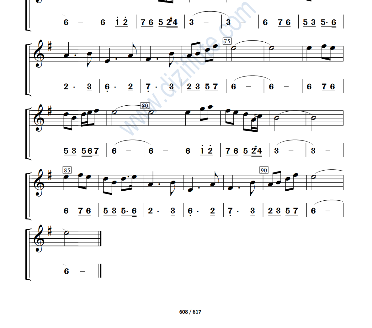 Free Songs Notation Score Book ( Chinese Bamboo Flute Finger Chart