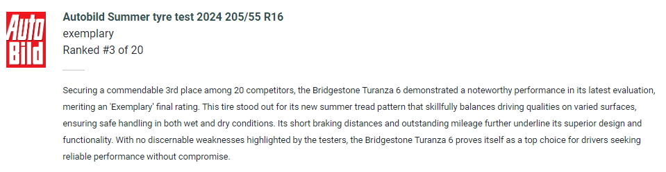 BRIDGESTONE TURANZA 6 - PREMIUM TYRE | Exceed Expections