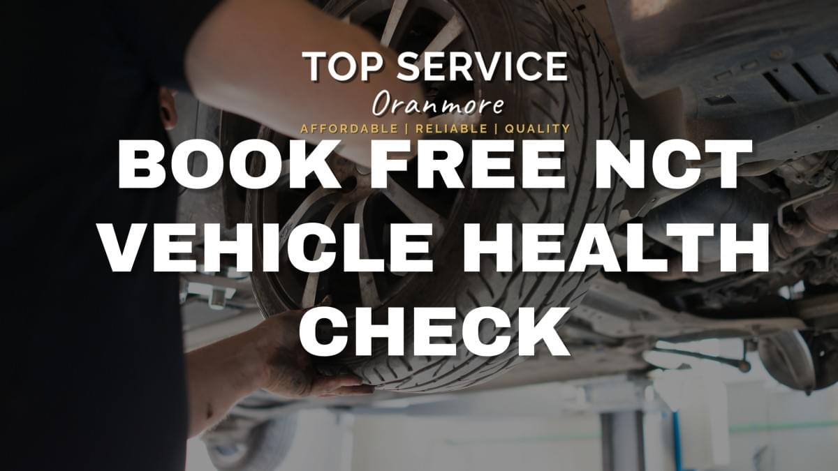 "Car undergoing full service with oil, fluids, and filter check at Top Service."