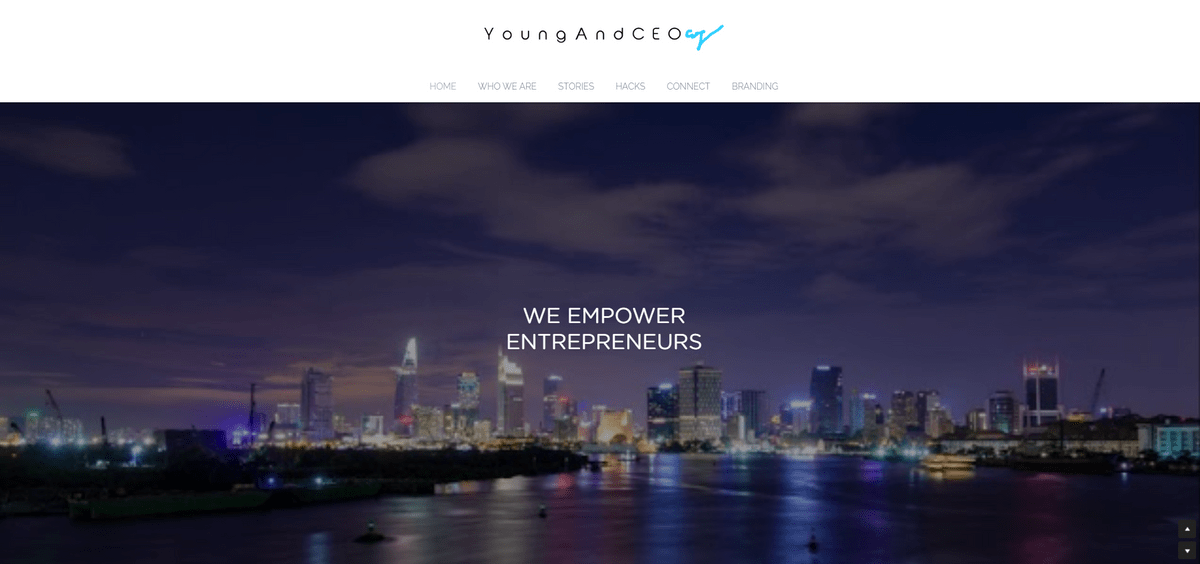 Giovani e-commerce con Strikingly