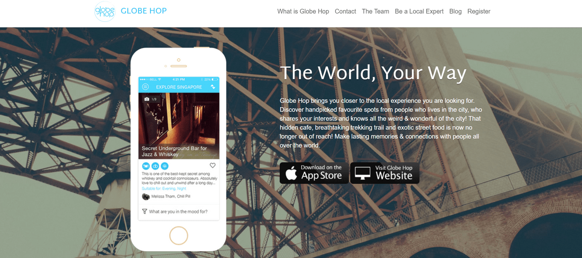 Globehop电子商务网站