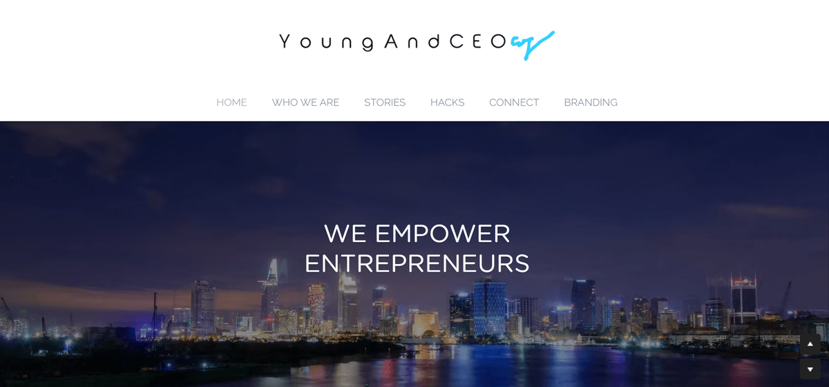 E-commerce con Strikingly come Young