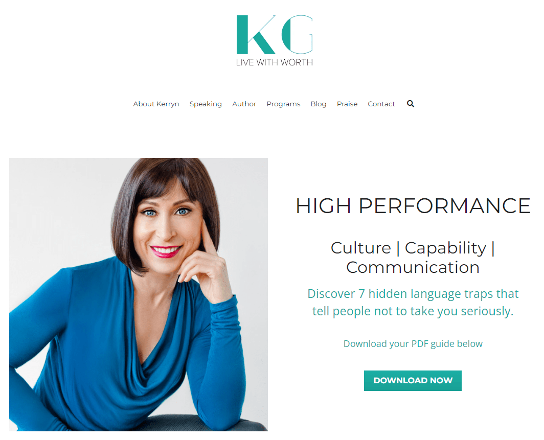 Kerryn ecommerce with Strikingly