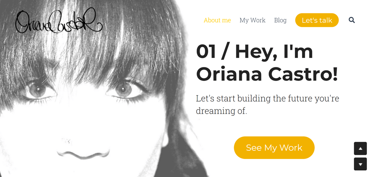 Piattaforma e-commerce Oriana con Strikingly