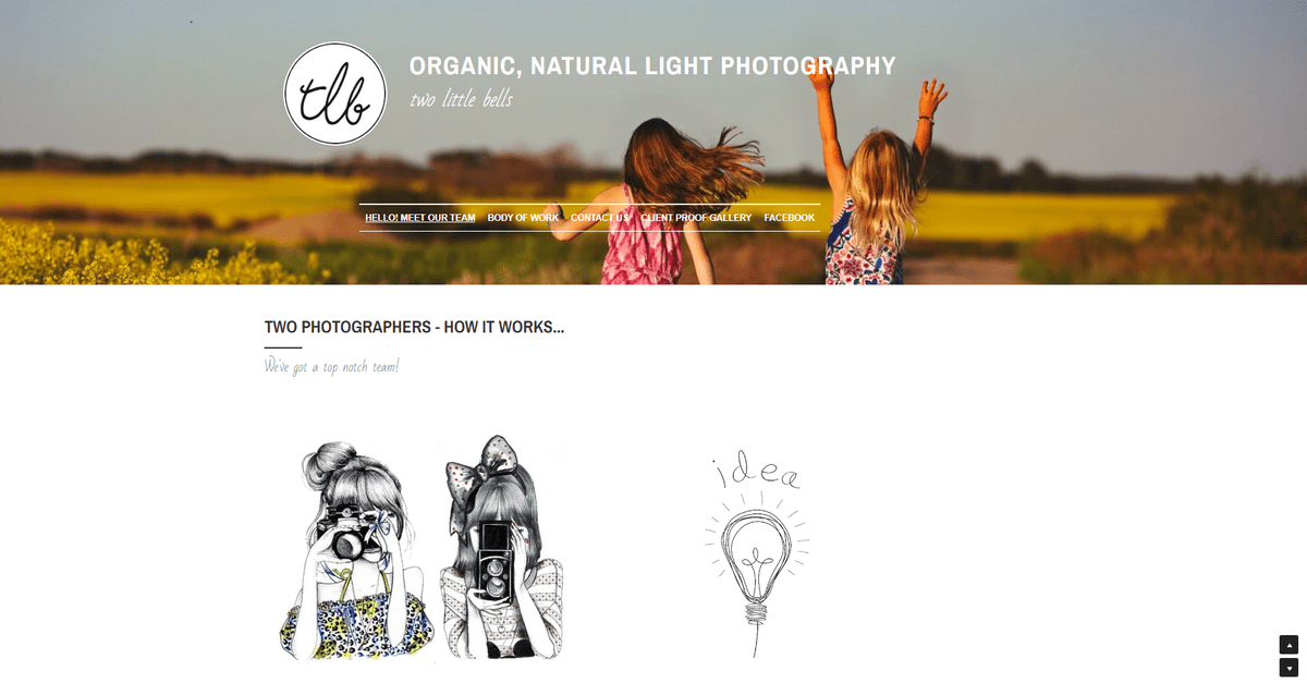 Sito web di commercio elettronico di Little Bells con Strikingly