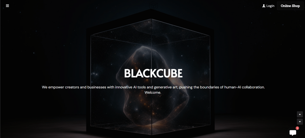 使用Strikingly打造的Blackcube电子商务