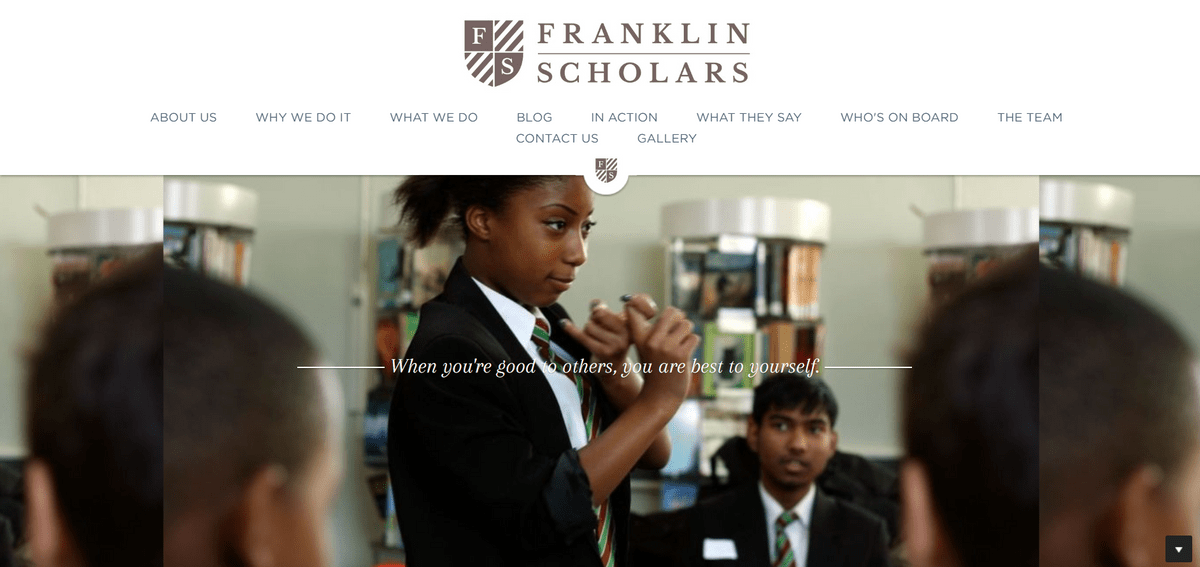 Intestazione del sito come Franklin