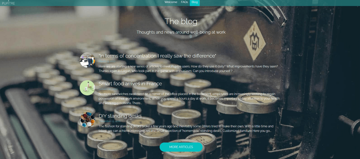 Content silo examples like Pupitre