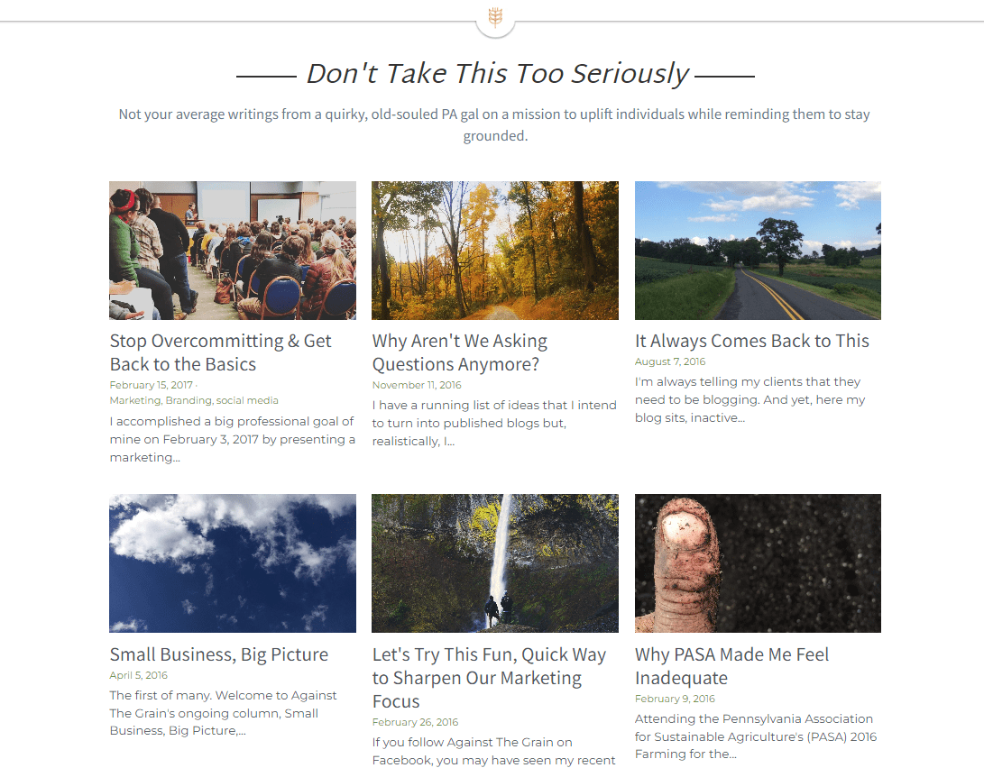 How to create a blog like Grain