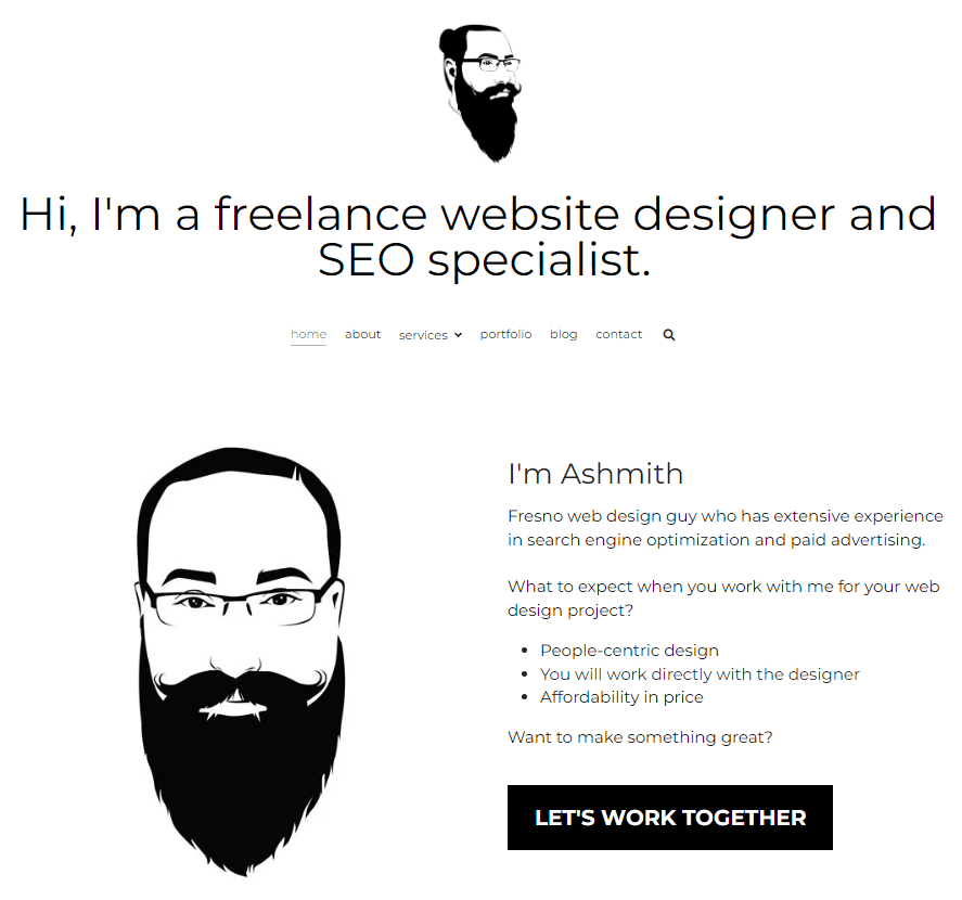 Ashmith Strikingly portfolio