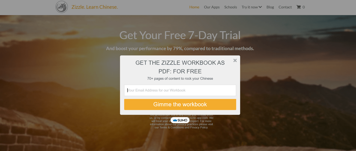 Offering subscription products with Strikingly like Zizzle
