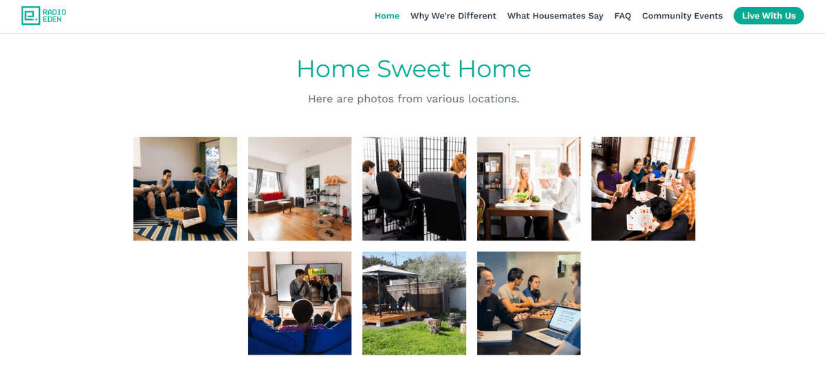 Sito Strikingly Radio Eden