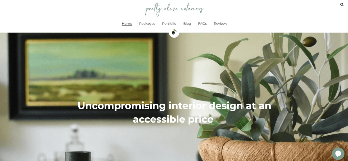Interior design portfolio examples like Olive