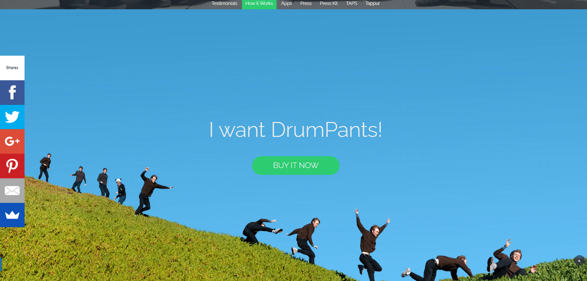 Startup websites like Drumpants