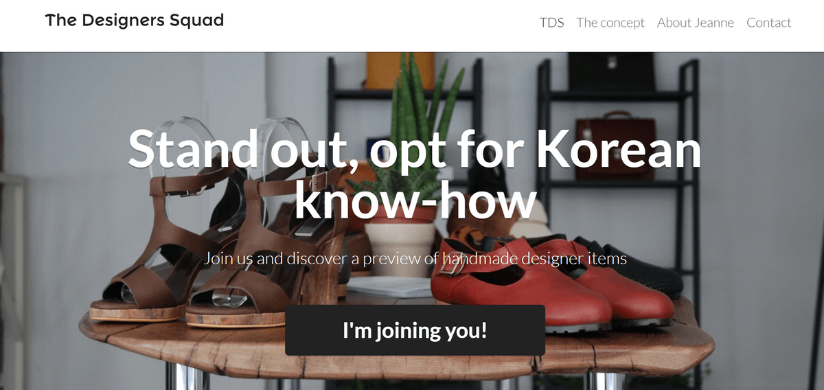 Migliore intestazione del sito web come Squad