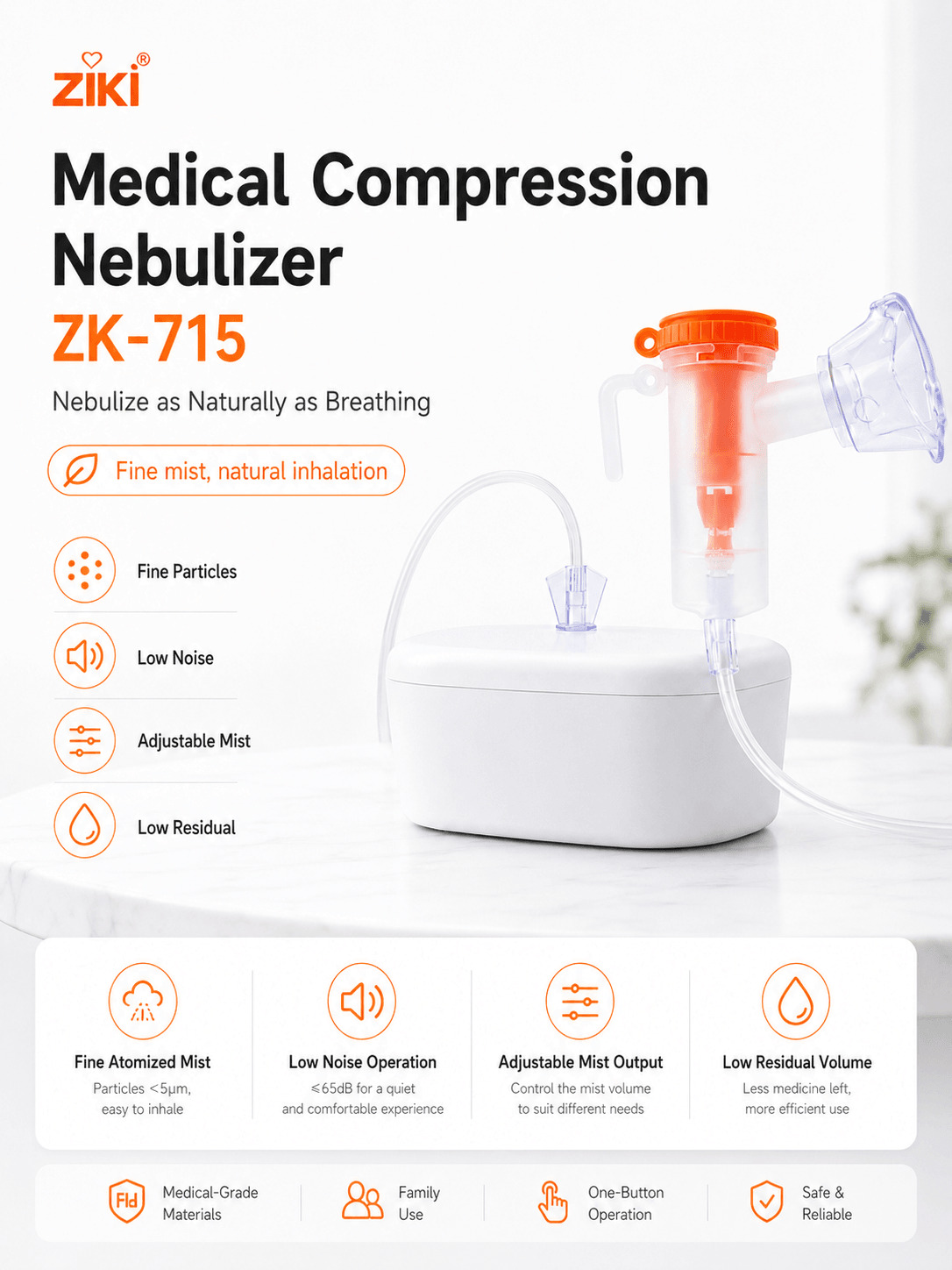 ZK-715 Compressor Nebulizer