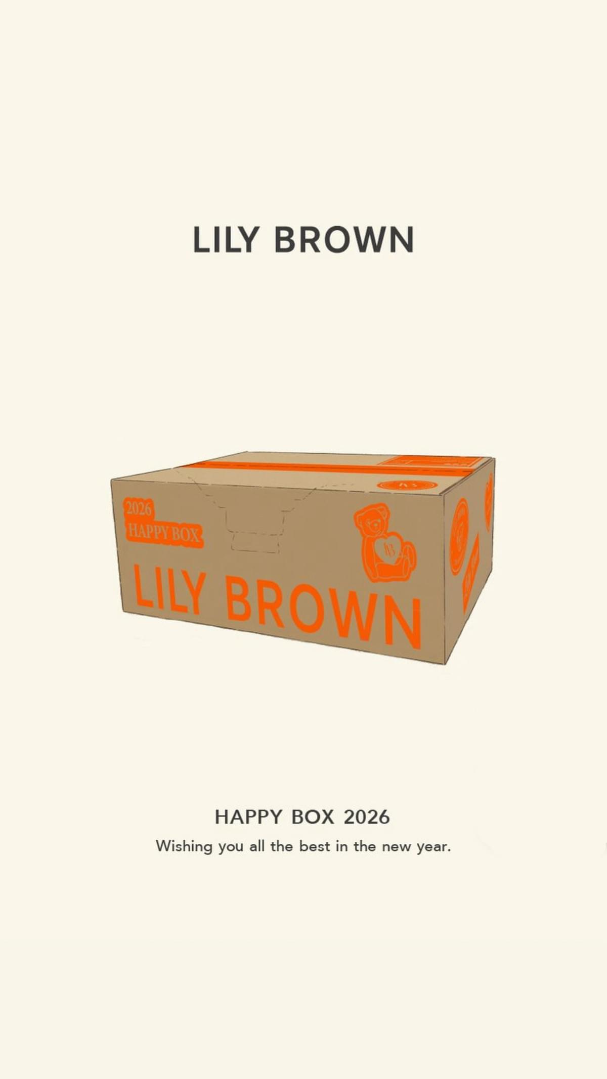 免運費！LILY BROWN Happy Box 2026 日本福袋
