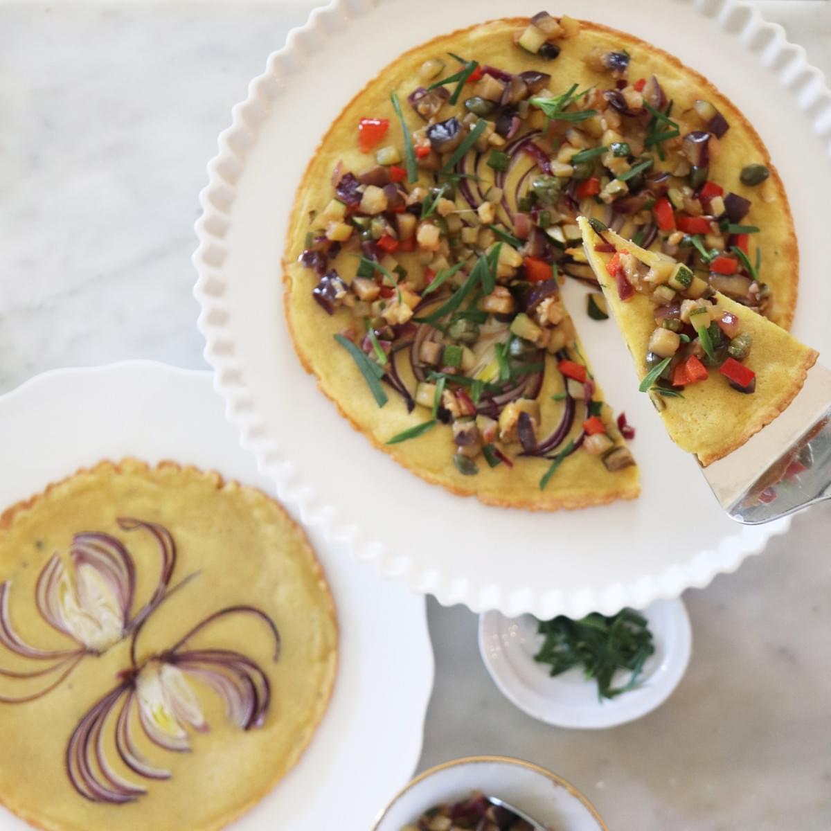 Socca / Farinata - Gluten-Free Vegan Vegetarian Bake