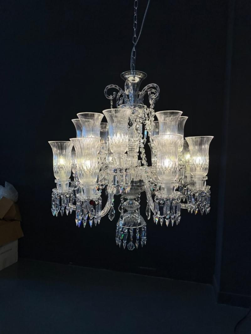 Antique Baccarat 16-Shade Chandelier for Bedroom