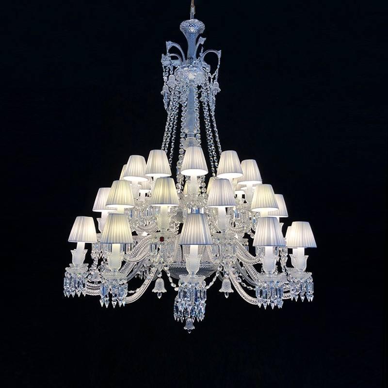 36-Light Zenith Inspired Crystal Chandelier for Villa Lobby