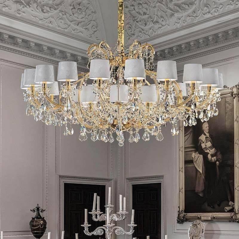 Short Maria Theresa chandelier designed for low-ceiling rooms