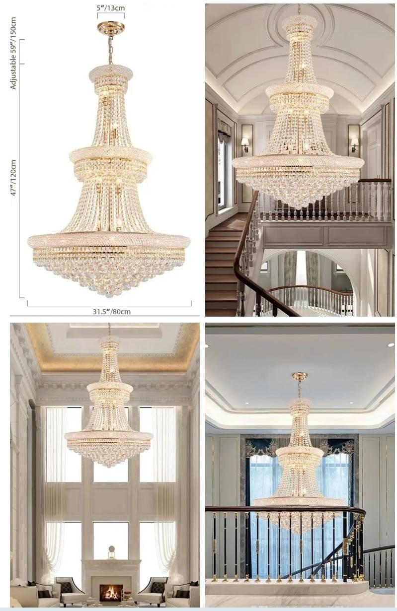 Winlory’s Empire chandelier size guide for double-height rooms and stairwells