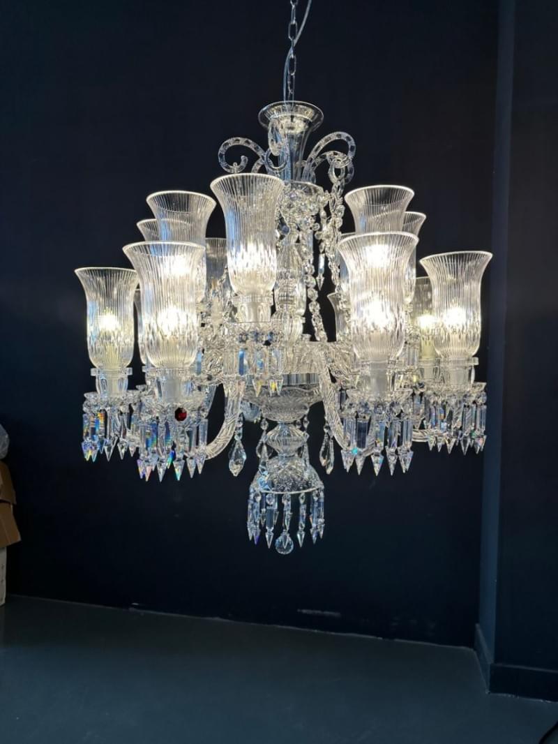 Antique Baccarat 16-Shade Chandelier for Bedroom