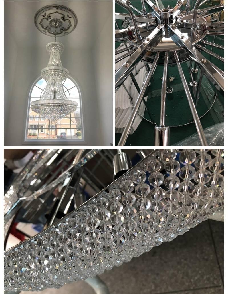 Real project photo of custom Empire chandelier by Winlory Lighting in a grand interior