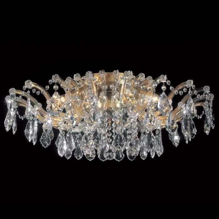 Mini 10-Light Maria Theresa Chandelier in gold finsh for low Ceilings