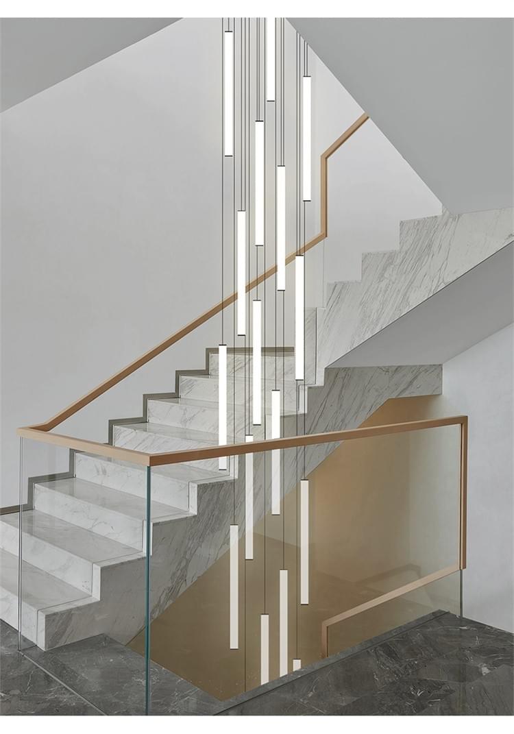Nordic Modern Long LED Pendant Chandelier for Stairwell