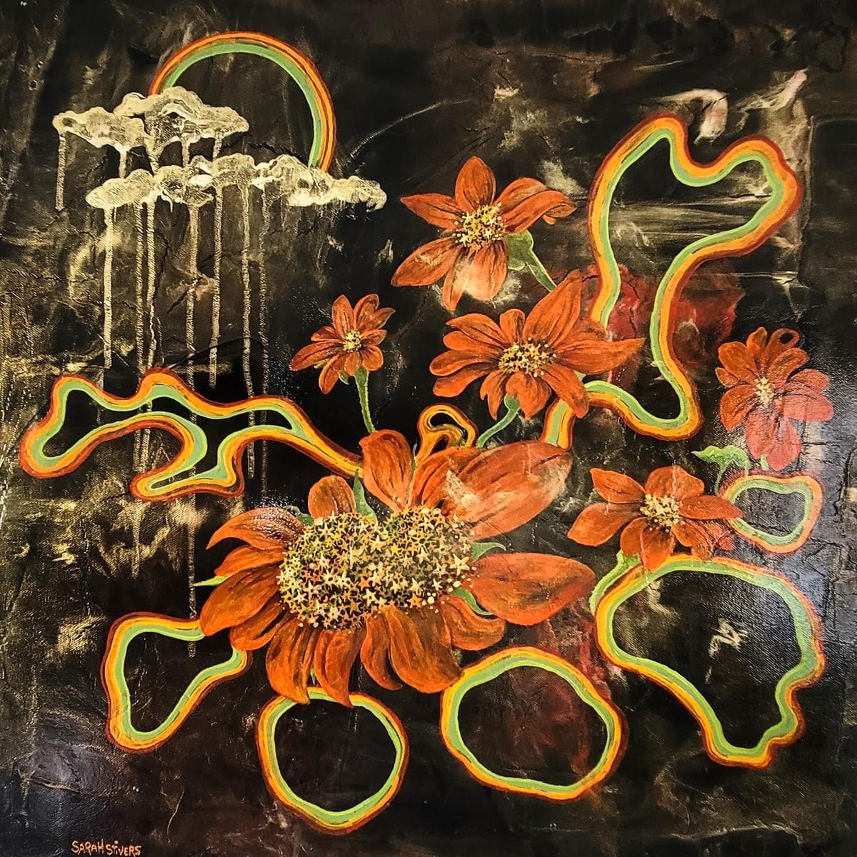 Tithonia Boquet painting by Sarah Stivers 2022