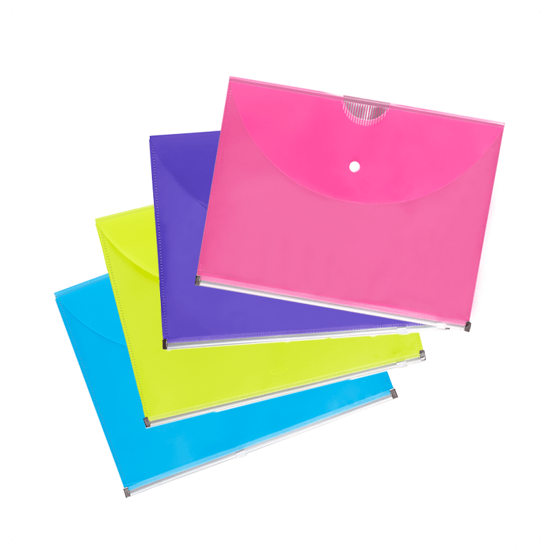 MFO-1028 PP Envelope Bag with Back Zipper Compartment | MIFIA Stationery