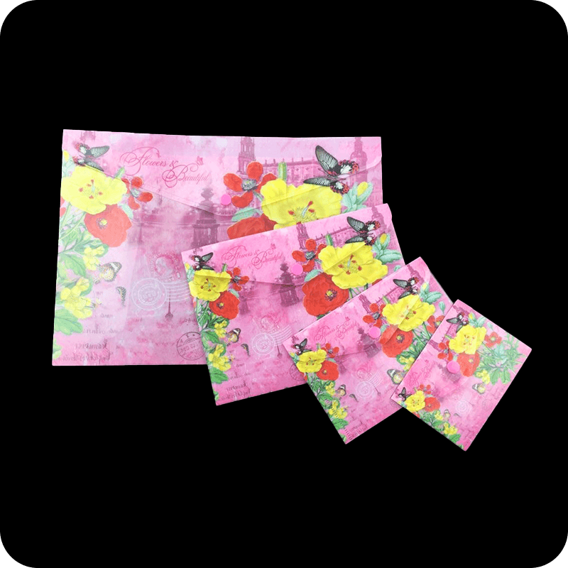MFO-018PT Versatile PP Printed Envelope Folder Set in 4 Sizes | MIFIA Stationery