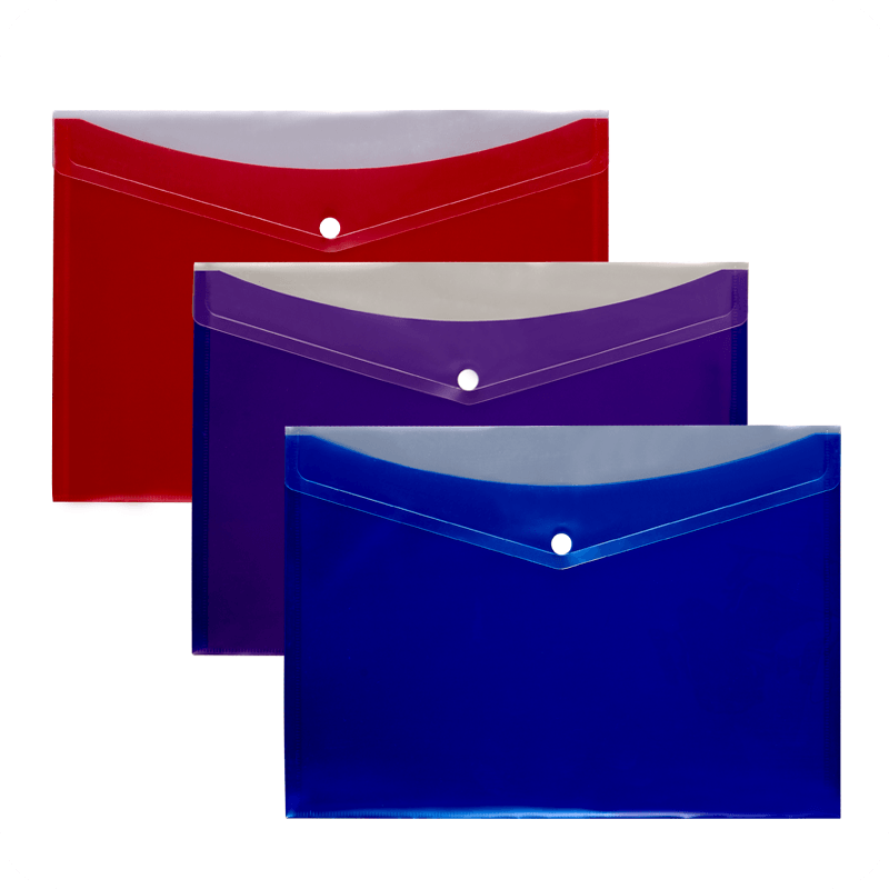 MFO-1061 Translucent Envelope Folder with Back Pocket and Transparent Flap | MIFIA Stationery