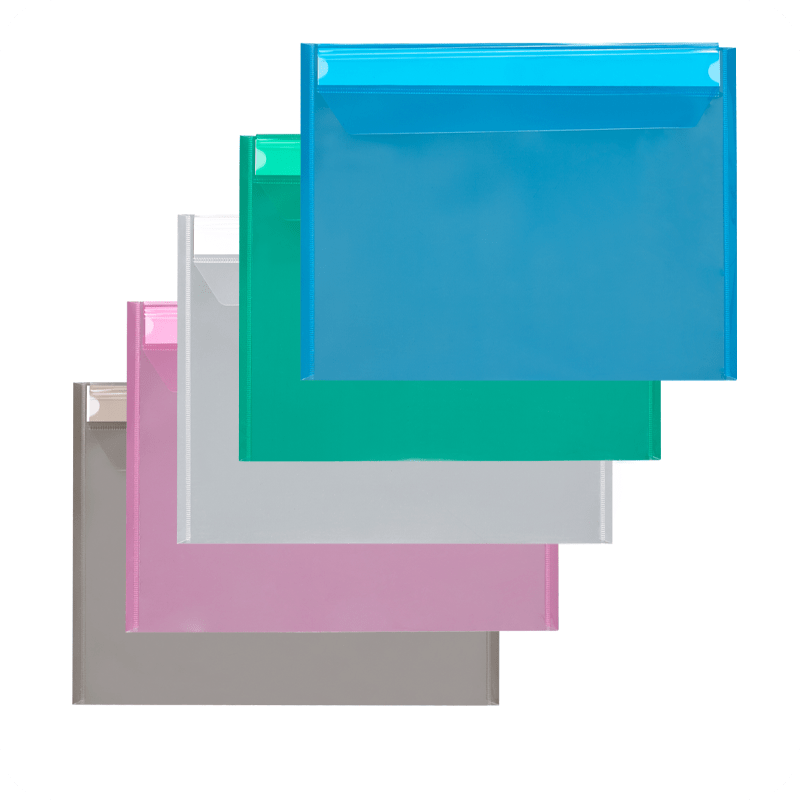 MFO-1066 PP Translucent Envelope Folder with Back Spine and Flap-white | MIFIA Stationery