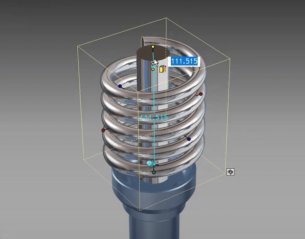 IronCAD 自動產生完整彈簧幾何模型