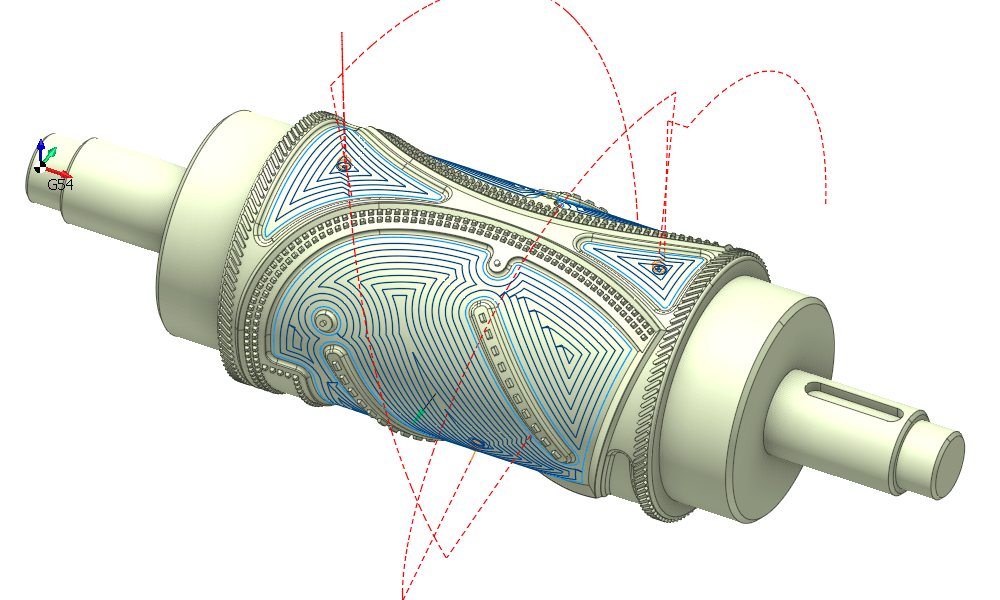 ENCY CAM 4軸袋狀投影加工