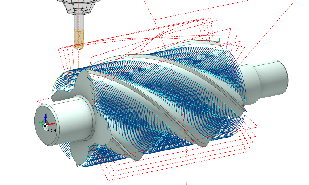 ENCY CAM 4軸同動粗加工