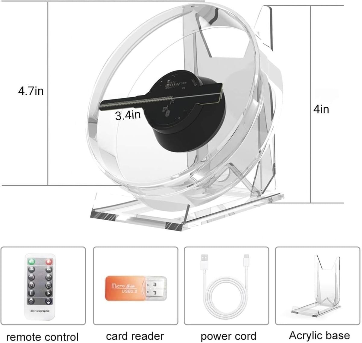 Fursol 42cm 3D hologram projector